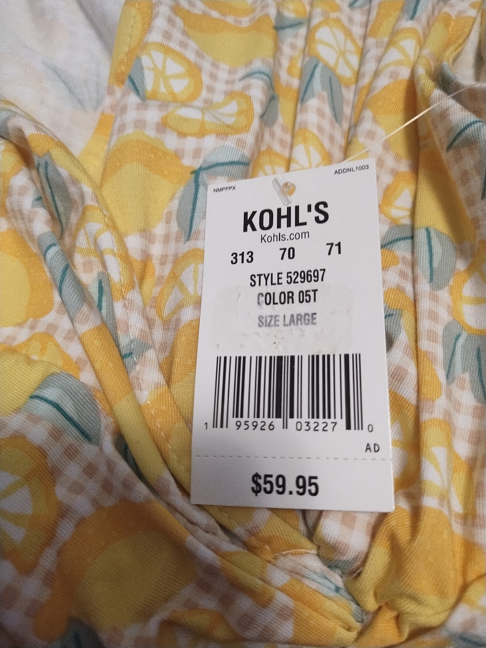 Lands' End Yellow Lemon-Print Wrap Dress - Picture 6 of 6